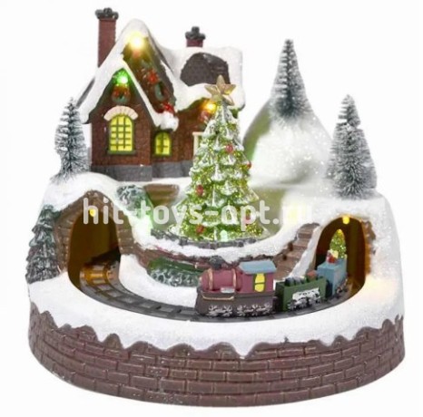 Музыкальная новогодняя композиция с подсветкой, "ЕЛОЧКА"3*АА,USB