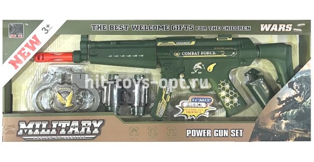 Набор Военный Автомат + Наручники + Бинокль + Нож