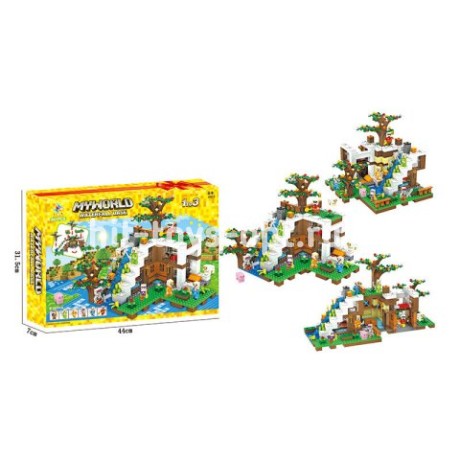 Конструктор Майнкрафт "Водная база" 941 деталь