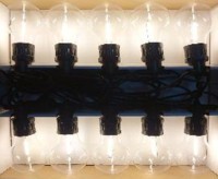 Гирлянда уличная 5м/10л, лампочка-прозр РЕТРО(большая), цвет-т/бел(пост.свеч.), черн пр, с переходни