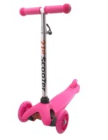 Самокат 3-х колесный розовый (54*11*51-70) кол. 11/7,8см,PU,передн.свет) розовый (Арт. WX-MINI-881P)
