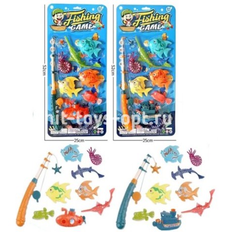 Рыбалка Магнитная 7 рыбок + Лодка, 52см*25см