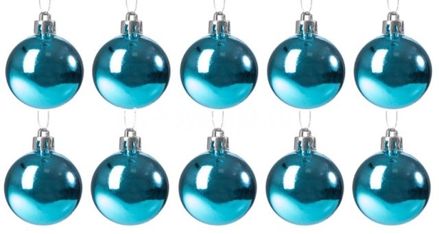 Набор шаров 3см 12шар 1цв, однотонные цветные, глянец в пл упак 00010-1D