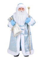 Сувенир Дед Мороз в голубой шубе с посохом, 45 см