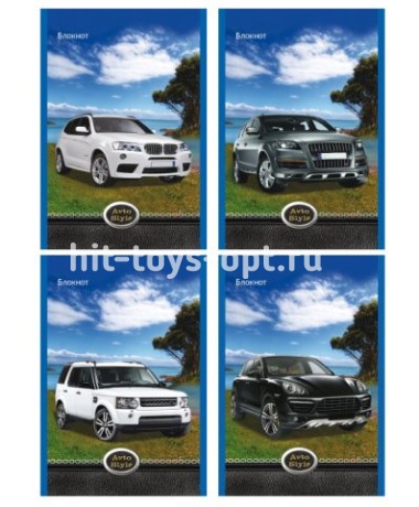 Блокнот А7ф 40л клетка на гребне Автопрогулка обл.-мелов. картон, блок-офсет