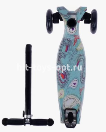 Самокат 3-х колесный Граффити, колеса свет.
