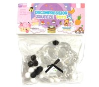 Антистресс Сквиш Лапка Прозрачная с Бантиком + Мини Лапка + пампоны + Ворс (отдельно)