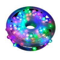 Уличная,светодиодная гирлянда на бухте &quot;ШАРИК&quot;(34М/170Л) прозр. провод,с посл подкл.эф.мерцаниямульт