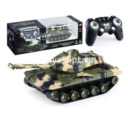 Интерактивный инфракрасный боевой танк на аккумул,вращающаяся башня, регулируемы угол наклона ствола