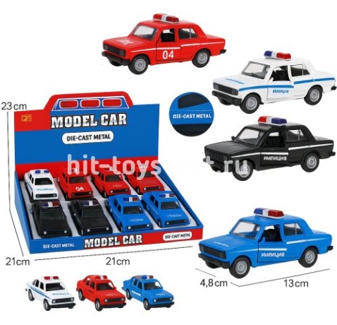 Машина Пластик 2106 СпецСлужбы в уп 12шт. Цена за шт.