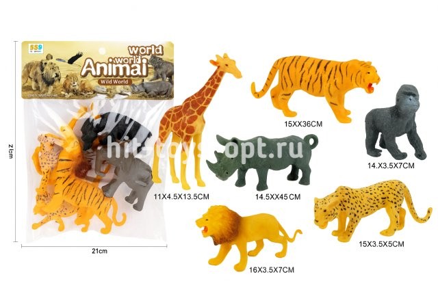 Набор диких животных 8020 27*21 6 живот