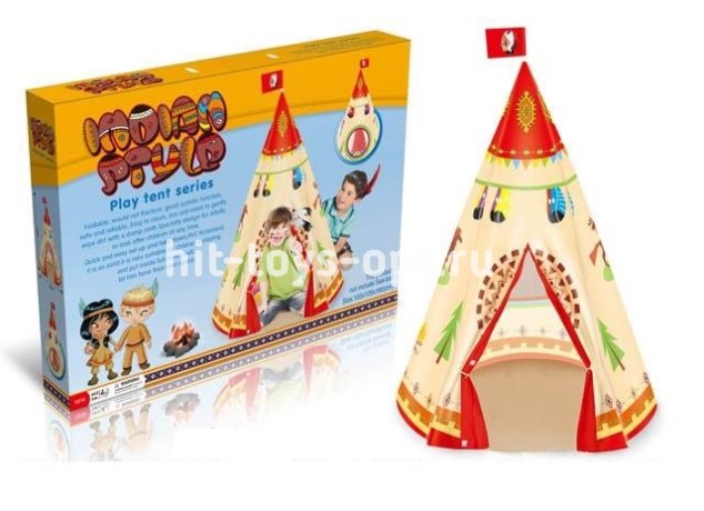 Палатка игровая 105*105*160см "ВИГВАМ КЛАССИЧЕСКИЙ" (в коробке)