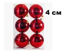 Набор шаров 4см 12шар 1цв глянец в пр уп