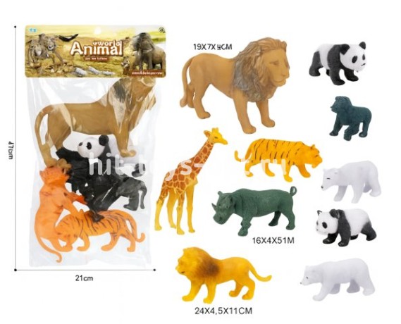 Набор диких животных+лев 8099 42*21 9 в уп