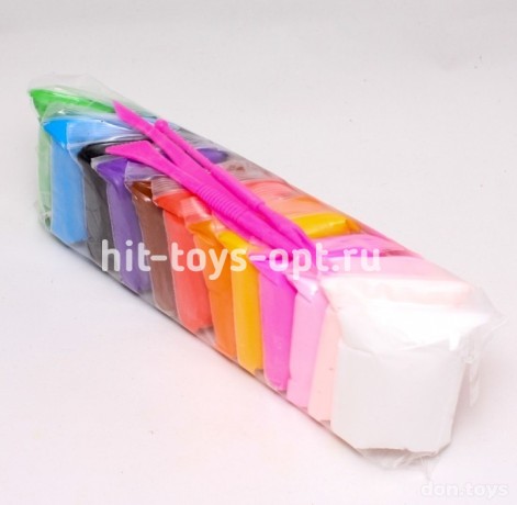 Супер Легкий Пластилин (воздушный пластилин) - 12 шт в упаковке - цена за упаковку