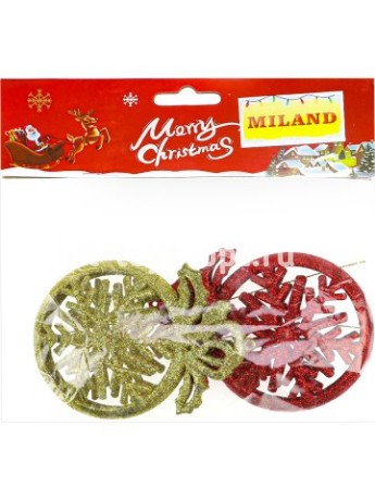 Набор ёлочных подвесок, 2 шт. Яркие шары, 8 см