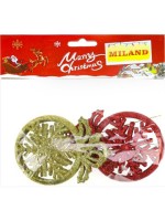 Набор ёлочных подвесок, 2 шт. Яркие шары, 8 см