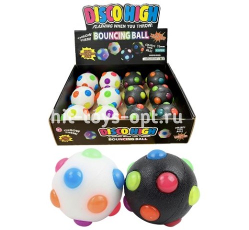 Мяч Диско + СВЕТ, в уп 12шт. цена за шт.