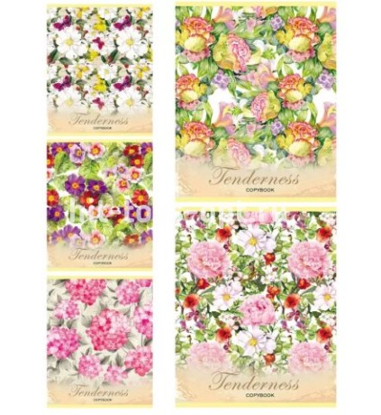 Тетрадь А5 48л.кл.ПРОФ-ПРЕСС 48Л-9924 ЦВЕТОЧНОЕ ИЗОБИЛИЕ лак.ассорти