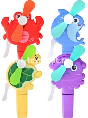 Вентилятор детский "Морские обитатели" (шоубокс-24 шт.,цвет микс) цена за шт.