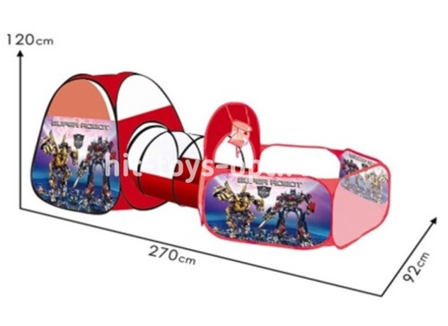 Детская палатка тоннель Трансформеры, 280*92*120