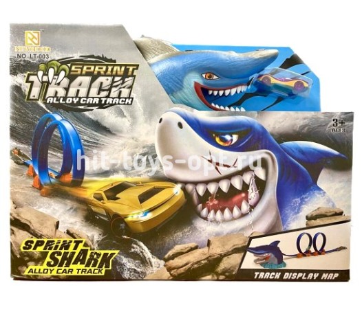 Автотрек с Акулой, размер 40см*30см*9см