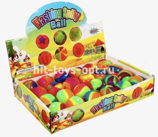 Мяч Пищалка на Веревке 6см, в уп 24 шт. цена за шт.