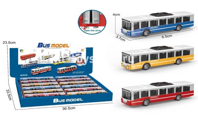 Машина Пластик Автобус в уп 12шт. Цена за шт.