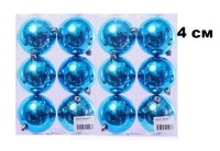 Набор шаров 4см 12шар 1цв глянец в пр уп