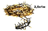 занавес RGB 2,5х1м с удл отростками с переходником чер пр, УЛИЦА, последовательное свечение, 480-V3,