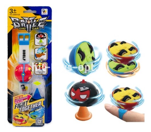 Волчок WOW SPIN ELF на листе + Браслет, Конус, Кольцо