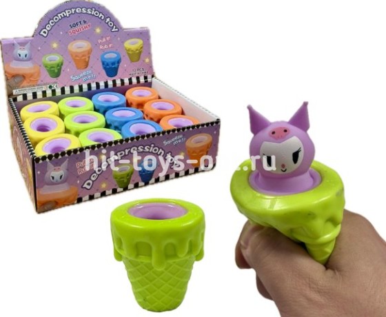 Антистресс Давилка Мороженное с Китти, в уп 12шт. цена шт.