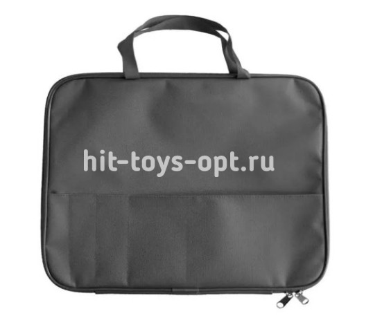 Папка менеджера с карманом, серая ткань, 36 х 27 см