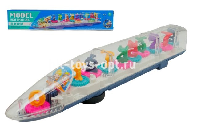 Музыкальный Поезд с Шестеренками - Свет/Звук/Движение