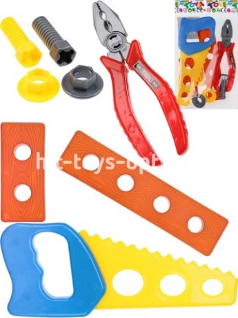 Игровой набор инструментов "Плотник" (8 элементов, в пакете)