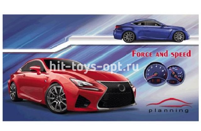 ПЛАНИНГ 64 л. недатир. СИНЕЕ И КРАСНОЕ АВТО (64-1617) интегралный переплет. мини