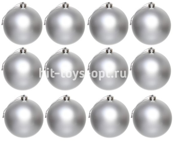 Набор шаров 4см 12шар 9цв матовые в пр пл уп