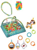 Коврик развивающий &quot;Весёлые животные&quot; 80х80х55см, 5 подвесных игрушек, 18 мячиков в пак.