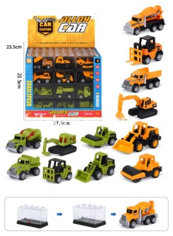 Металлически машинки 60 в уп 7 см ассорти Строительные