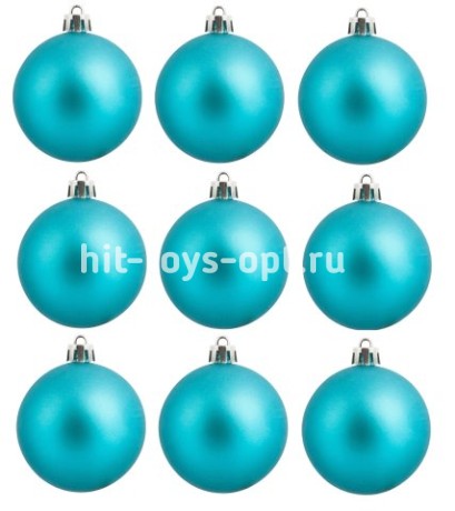 Набор шаров 4см 12шар 9цв матовые в пр пл уп