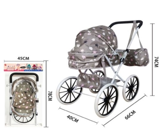 Коляска с бол колесами и сумкой, 66*74