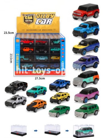 Металлически машинки 60 в уп 7 см ассорти Джипы