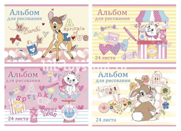 Альбом для рисования А4 24л "Дисней. Классические Персонажи"