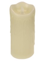 Светодиодная LED свеча"Уютный вечер" 7.5*17.5 (Теплый желтый свет, без пульта )