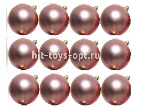 Набор шаров 4см 12шар 9цв матовые в пр пл уп