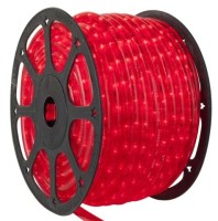 Дюралайт 100м диод круглый, диаметр 9,5мм, на 1метре 18 диодов, КРАСНЫЙ, 3жилы, с евровилкой