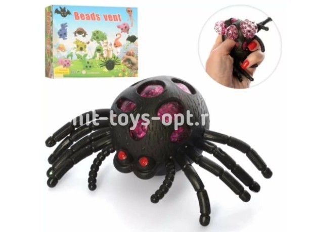 Антистресс Давилка - Паук, в уп 12шт, цена за шт.