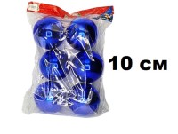 Набор шаров 10см 6шар 1цв однотонный глянец в пакете 00070