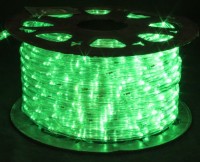 Дюралайт 100м диод круглый, диаметр 9,5мм, на 1метре 18 диодов, ЗЕЛЕНЫЙ, 3жилы, с евровилкой