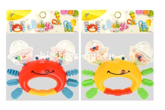 Погремушка крабик в пак.